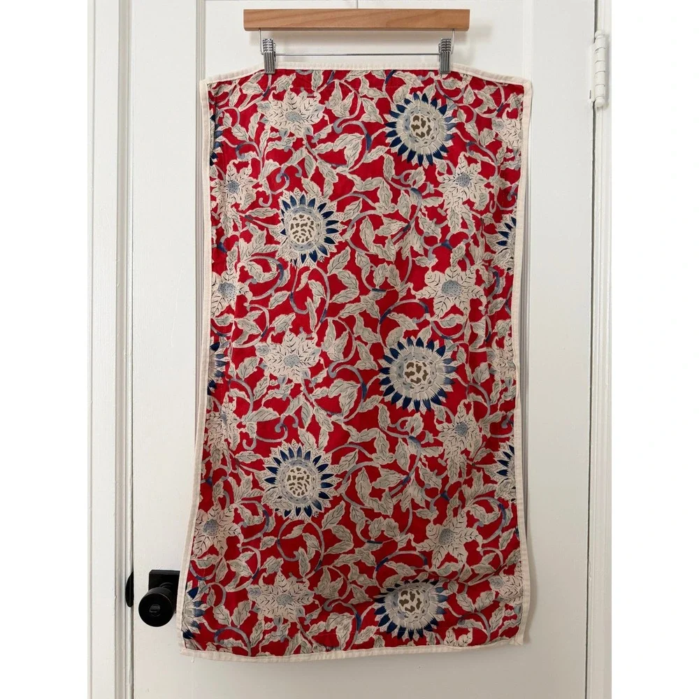 VTG Ralph Lauren Cote d'Azur King Sham Red Blue Sunflower Country Floral 37